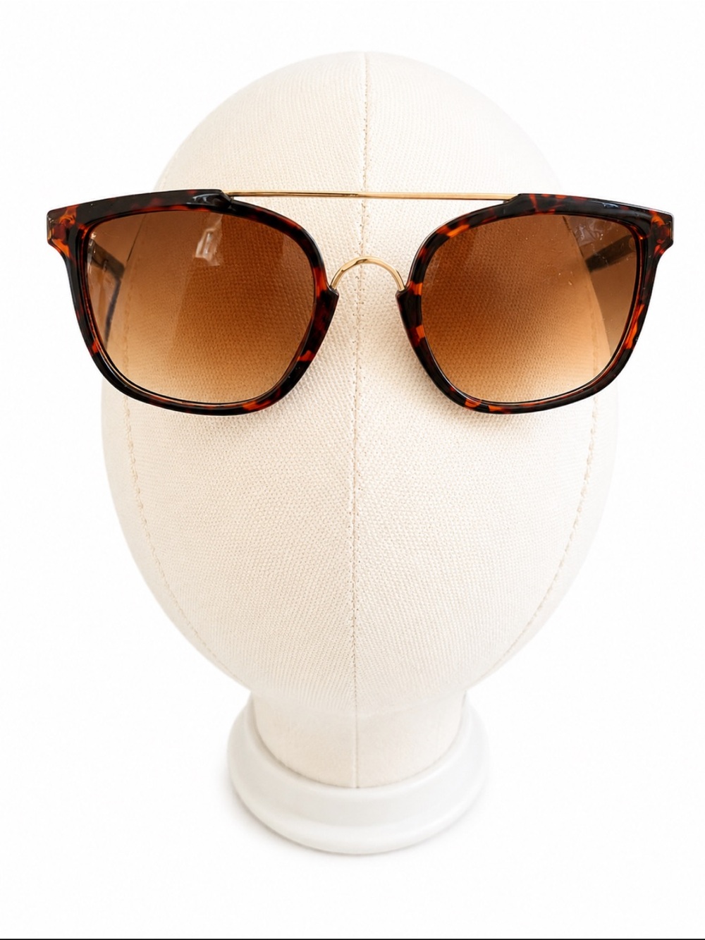Madden NYC Tortoise Shell Oversized Square Sunglasses Brown Gradient Lenses